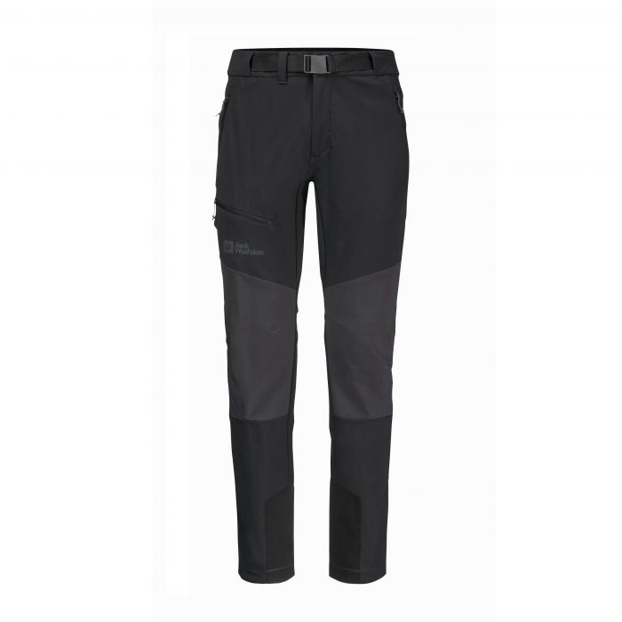 Męskie spodnie softshellowe Jack Wolfskin ZIEGSPITZ PANTS M black czarny |  e-Horyzont | Softshellhosen