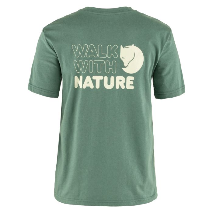 Damska koszulka Fjallraven Walk With Nature T-shirt patina green || 'Damska\u0020koszulka\u0020Fjallraven\u0020Walk\u0020With\u0020Nature\u0020T\u002Dshirt\u0020patina\u0020green'