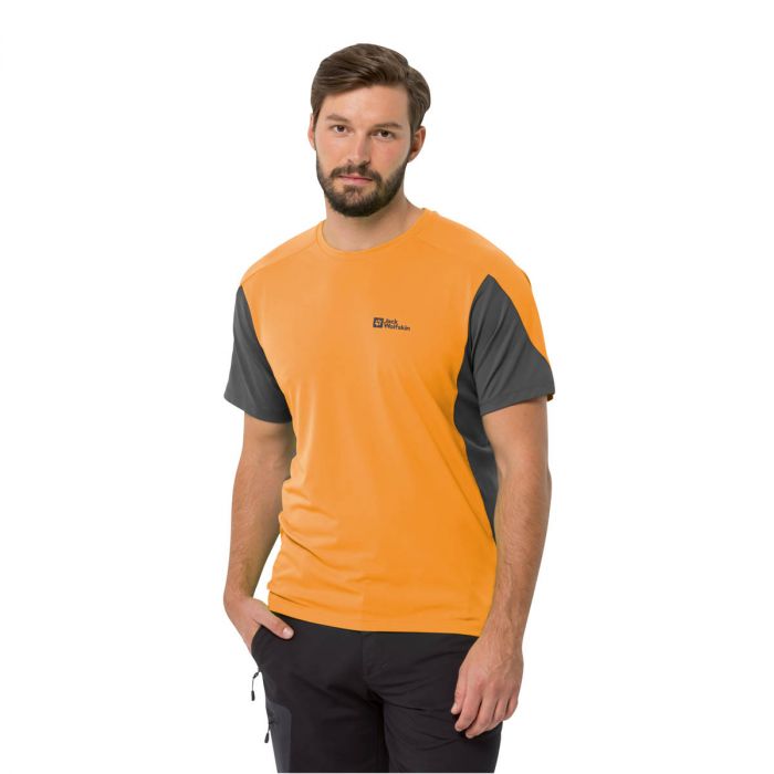 Koszulka męska Jack Wolfskin NARROWS T M orange pop pomarańczowy |  e-Horyzont