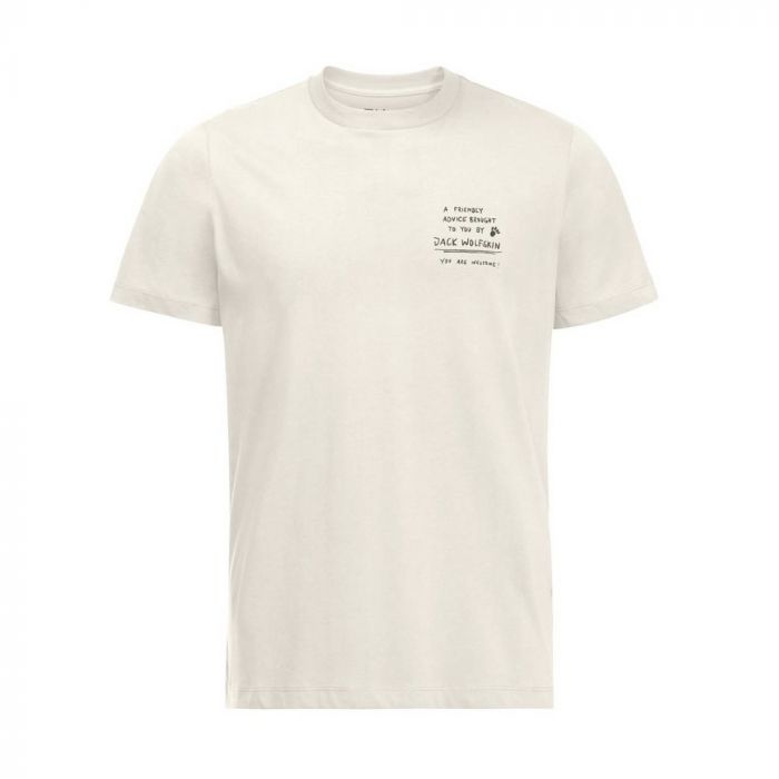 Męska koszulka Jack Wolfskin JOURNEY T M cotton white biały | e-Horyzont