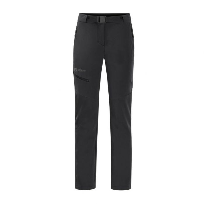 Damskie spodnie softshellowe Jack Wolfskin HOLDSTEIG PANTS W black czarny |  e-Horyzont