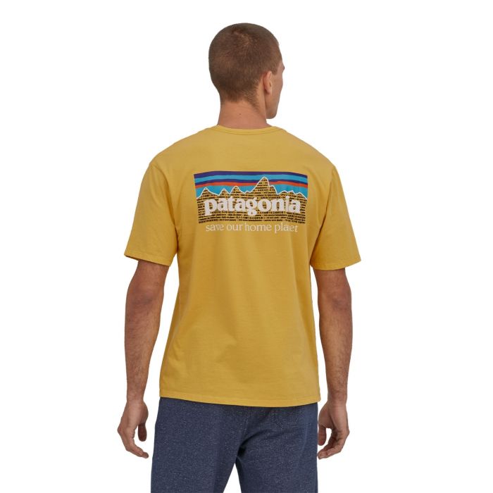 Męska koszulka Patagonia P-6 Mission Organic T-Shirt surfboard yellow || 'M\u0119ska\u0020koszulka\u0020Patagonia\u0020P\u002D6\u0020Mission\u0020Organic\u0020T\u002DShirt\u0020surfboard\u0020yellow'