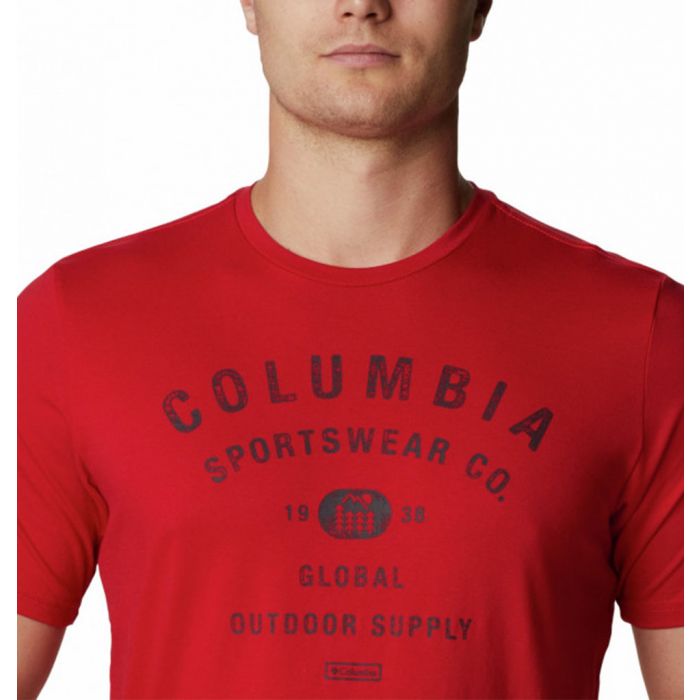 T-shirt męski Columbia Path Lake Graphic mountain red || 'T\u002Dshirt\u0020m\u0119ski\u0020Columbia\u0020Path\u0020Lake\u0020Graphic\u0020mountain\u0020red'