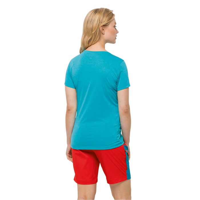 T-shirt damski Jack Wolfskin CROSSTRAIL GRAPHIC T W scuba niebieski |  e-Horyzont