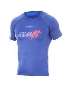 Męska koszulka do biegania Brubeck RUNNING AIR PRO SS13280 navy blue