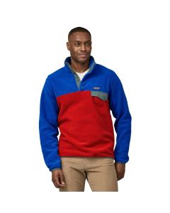 Męska bluza polarowa Patagonia Lightweight Synchilla® Snap-T® Pullover touring red