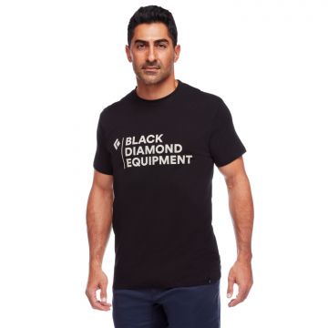 Męski T-shirt Black Diamond STACKED LOGO T-SHIRT black