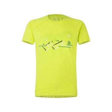 Męska koszulka wspinaczkowa Montura Sporty 2 T-Shirt verde lime/bianco