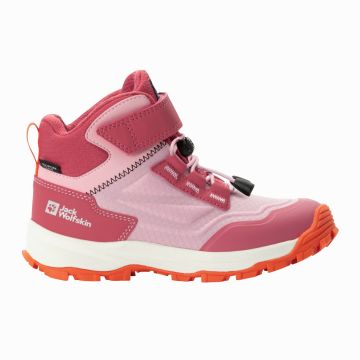 Dziecięce buty trekkingowe Jack Wolfskin CYROX TEXAPORE MID K soft pink
