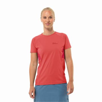Damska koszulka szybkoschnąca Jack Wolfskin NARROWS T W vibrant red