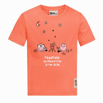 Dziecięcy t-shirt Jack Wolfskin SMILEYWORLD CAMP T K digital orange