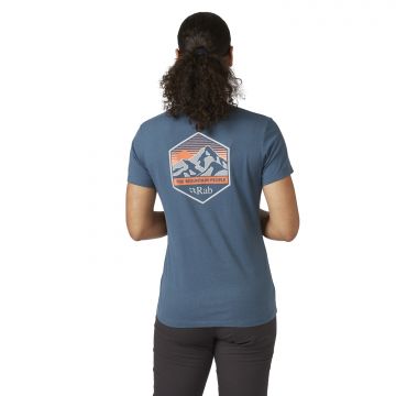 Damska koszulka Rab Stance Mountain Peak Tee orion blue