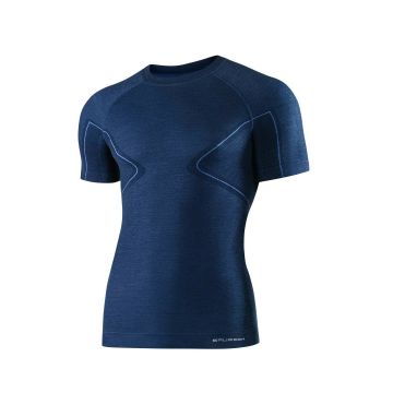 Termoaktywna koszulka męska Brubeck Active Wool SS11710 dark blue