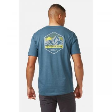 Męska koszulka Rab Stance Mountain Peak Tee orion blue