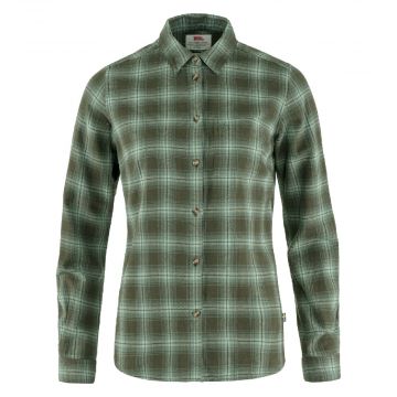 Koszula damska Fjallraven Ovik Flannel Shirt deep forest/patina green