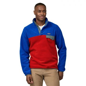 Męska bluza polarowa Patagonia Lightweight Synchilla® Snap-T® Pullover touring red
