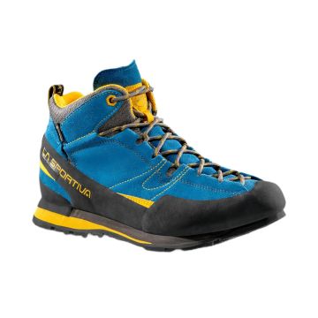 Męskie buty podejściowe La Sportiva Boulder X Mid blue/yellow