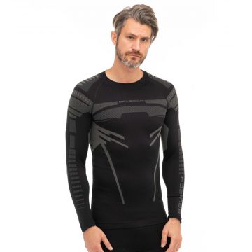 Męska koszulka termoaktywna Brubeck DRY LS15700 black/graphite