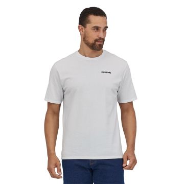 T-shirt męski Patagonia P-6 Logo Responsibili Tee white