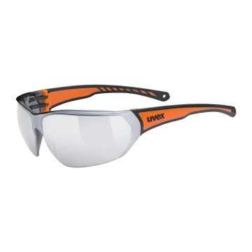 Sportowe okulary przeciwsłoneczne Uvex Sportstyle 204 black/orange