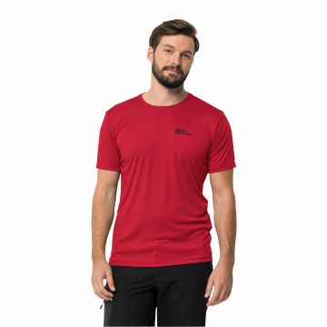 T-shirt męski Jack Wolfskin TECH T M red glow