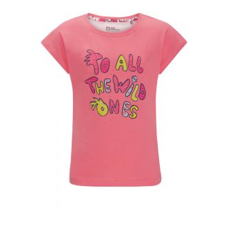 Koszulka dziecięca Jack Wolfskin VILLI T G pink lemonade