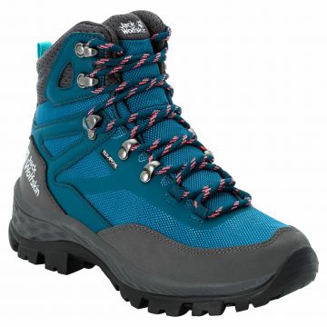 Damskie buty trekkingowe Jack Wolfskin REBELLION GUIDE TEXAPORE MID W turquoise / coral
