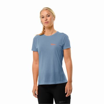 Damski t-shirt Jack Wolfskin VONNAN S/S T W elemental blue
