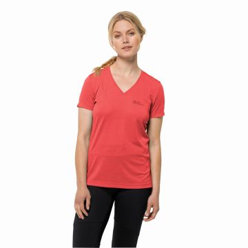 T-shirt damski Jack Wolfskin CROSSTRAIL T WOMEN vibrant red