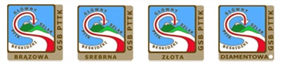 odznaka GSB|Odznaka PTTK Głównego Szlaku Beskidzkiego (Centralny Ośrodek Turystyki Górskiej PTTK w Krakowie)