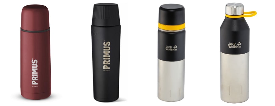termos turystyczny |Termosy: Vacuum Bottle 0,5 L (Primus), Trailbreak Vacuum Bottle 1.0 L (Primus), Kolima 1.0 L (Jack Wolfskin), Kole 0.5 L (Jack Wolfskin)
