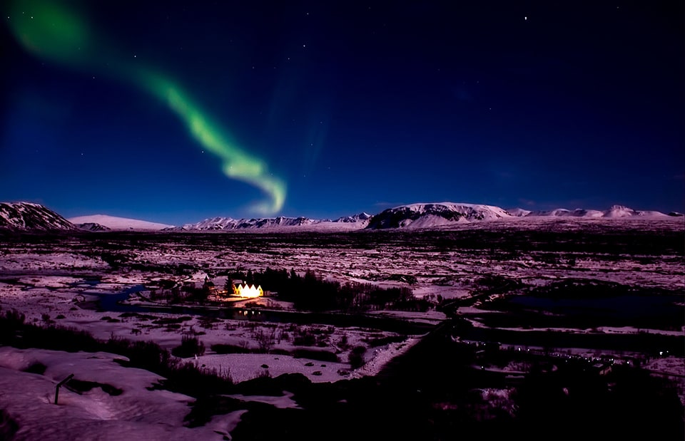Islandia - Tęczowe Góry zorza